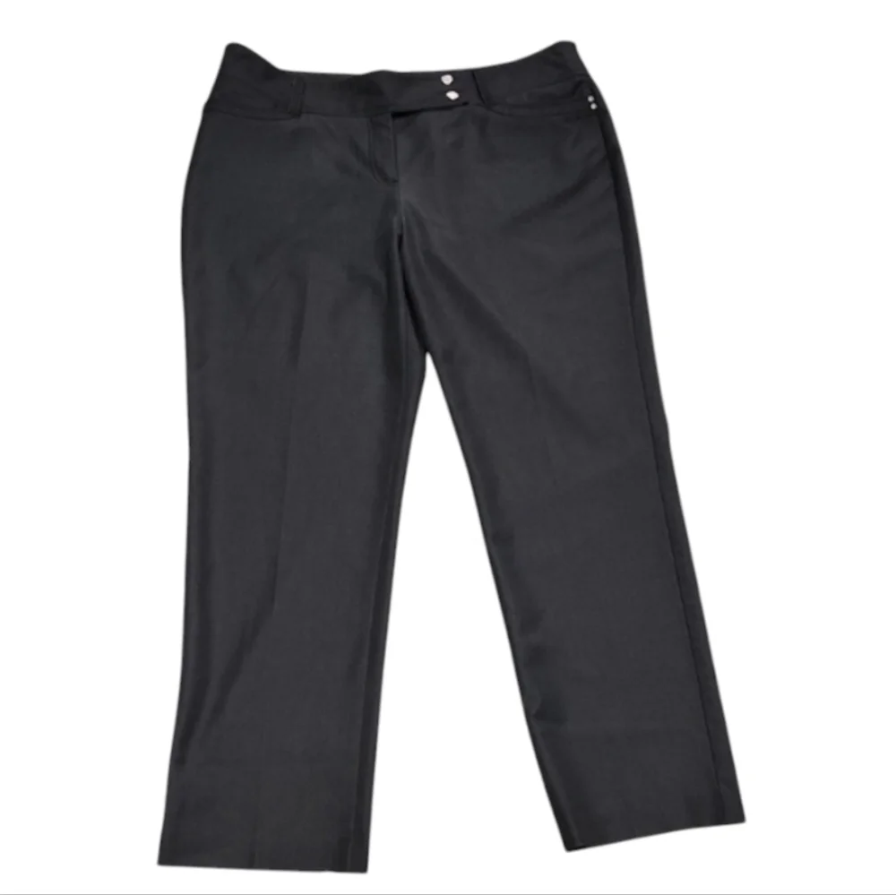 Valerie Stevens Classic Dark Gray Trouser Pants